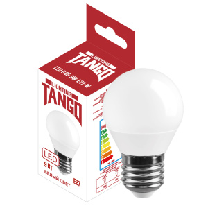 Лампа светодиодная TANGO E27 9W шарик 4000K