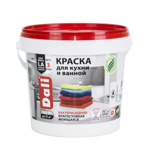 Краска для кухни и ванной, моющаяся DALI Professional база А гл.мат (0.9л)