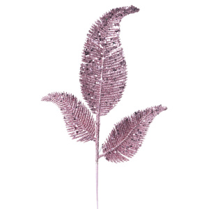 Растение искусственное Ветка розовая 39x15см