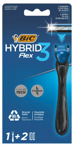 Станок для бритья и 2 лезвия BIC Flex 3 Hybrid