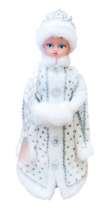 Игрушка-кукла Снегурочка Царская Белая, 44 см, в упаковке