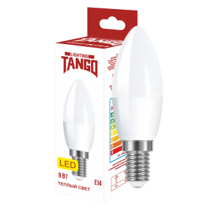 Лампа светодиодная TANGO E14 9W C37 3000K  свеча (1003947)