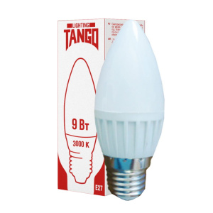 Лампа светодиодная TANGO E27 9W C37 3000K свеча (1003950)