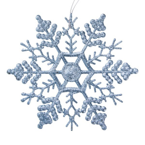 Украшение подвесное Снежинка-Паутинка 0,2х16,5х16,5см, полипропилен, голубой, арт.89093