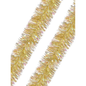 Новогодняя мишура Искристый желтый, Полиэтилен, 200x10см