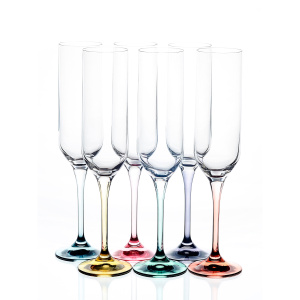 Набор бокалов для шампанского BOHEMIA CRYSTAL Ума D5195 200мл 6шт