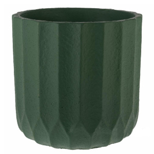 Кашпо керамическое D17,5xH18см, темно-зеленый