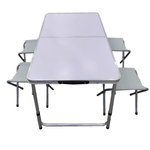 Набор мебели для кемпинга стол складной 120х60х70см(металл,МДФ) 4 стула 32х32х33см(металл,полиэстр)