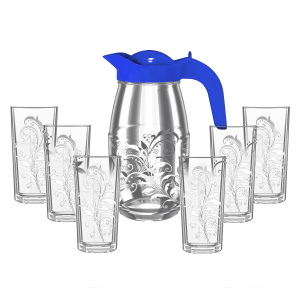 Набор для воды Декостек Криуль 1607/6-Г 7пр (кувшин 1,5л+6 стаканов 230мл)