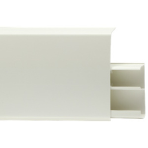 Плинтус напольный ПВХ WINART, со съемной панелью, 20*100*2200 мм, Белый Матовый
