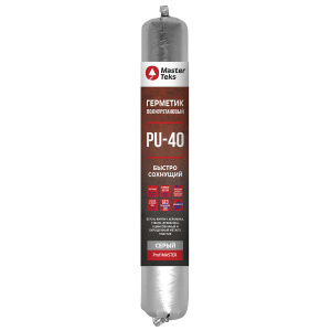 Герметик полиуретановый MasterTeks PM быстросохнущий PU-40 серый (600мл)