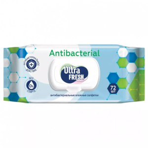 Салфетки влажные ULTRA FRESH Antibacterial 72шт
