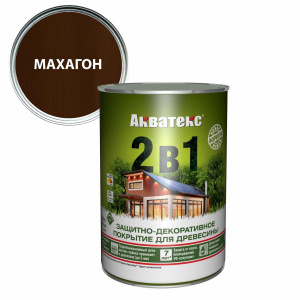 Антисептик грунтовочный 2-в-1 АКВАТЕКС махагон (0,8л)