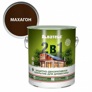 Антисептик грунтовочный 2-в-1 АКВАТЕКС махагон (2,7л)