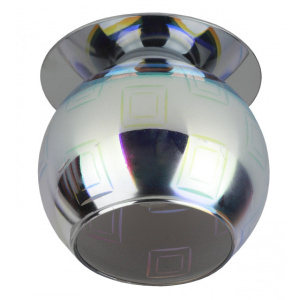 Светильник встраиваемый ЭРА DK88-2  декор 3D Квадрат G9 220V 35W серебро/мультиколор