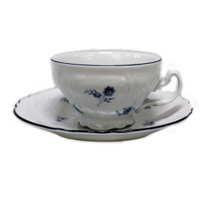Пара чайная THUN Bernadotte Синие мелкие цветы БЕР0136 205мл