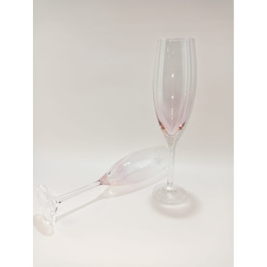 Набор бокалов для шампанского BOHEMIA CRYSTAL София 40814/90601/230/2 0,23л 2шт розовое стекло