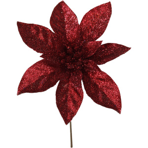 Цветок декоративный Пуансеттия ТАМТАМ ECH22-046 16х2х16см красный