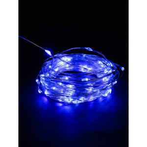 Гирлянда-проволока 10 м (НУ-3002) 100 неоновых синих ламп