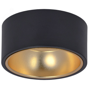 Светильник IEK 4017 накладной потолочный под лампу GX53 (7929263) черный/золото