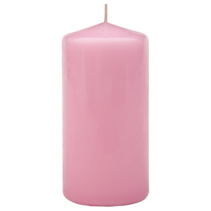 Свеча бочонок LUMI 5х10см розовый