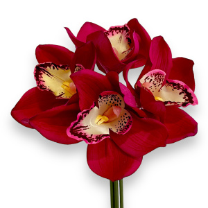 Букет искусственных цветов Цимбидиум H25см красный