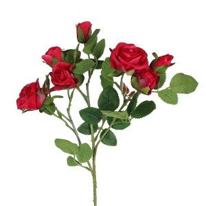 Растение искусственное Роза H47см красный