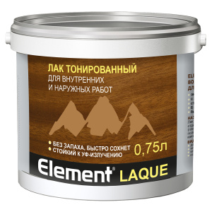 Лак акриловый тонированный Element LAQUE бесцветный 0,75 л