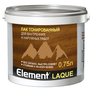 Лак акриловый тонированный Element LAQUE Дуб 0,75 л