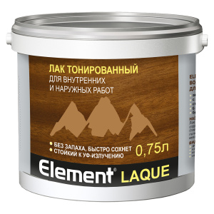 Лак акриловый тонированный Element LAQUE орех 0,75 л