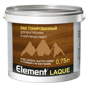 Лак акриловый тонированный Element LAQUE рябина 0,75 л