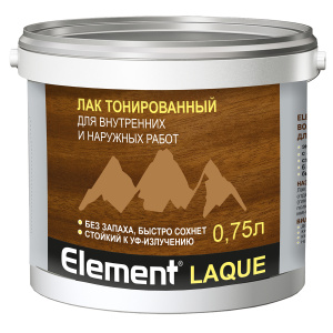 Лак акриловый тонированный Element LAQUE сосна 0,75 л