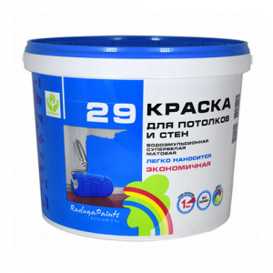 Краска в/д РАДУГА-29 БИО для стен и потолков водоэмульсионная (1,3кг)