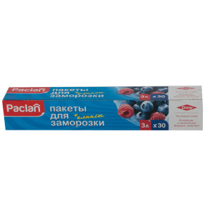 Набор мешочков для замораживания продуктов Paclan 3л 25х32см 30шт