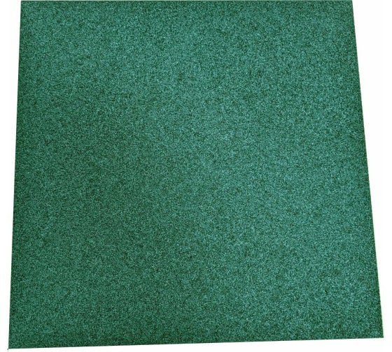 ООО Амортекс Плитка из резиновой крошки 10кв.м., 500х500х40мм, цвет зеленый, 0142